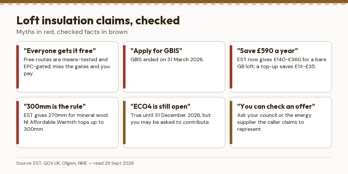 Six common loft insulation claims checked against official sources